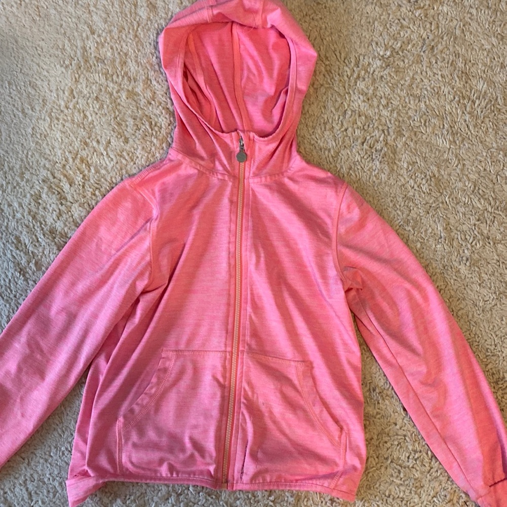 H&M pink zip up jacket, used.